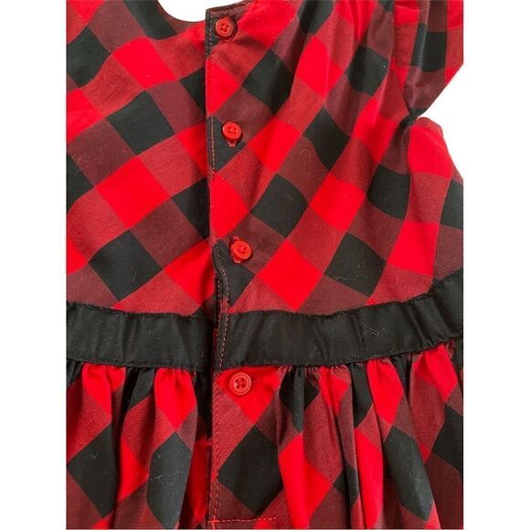 Carter's Girls Red Buffalo Check Dress Size 18M - Picture 4 of 11